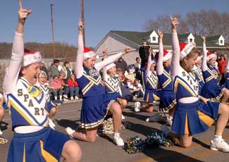 cheerleaders in parade