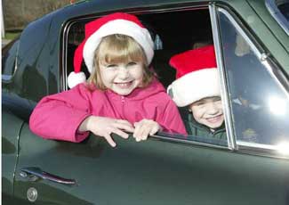 antigue cars in parade